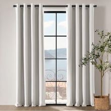Ainslie Linen-Look Blockout Eyelet Curtains (Set of 2)